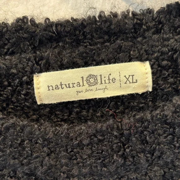 NATURAL LIFE Black Crew Neck Sweater - Picture 2 of 4